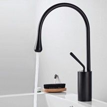 Bathroom Sinks, Glass Vessel Sinks, Stone Resin Sinks - Homary.com Luxury Bathroom Sinks, Vessel Sink Faucet, Single Handle Kitchen Faucet, Brass Bathroom, Gold Bathroom, Floor Standing Lamps, Bath Faucet, Bathroom Pictures, Basin Mixer Taps