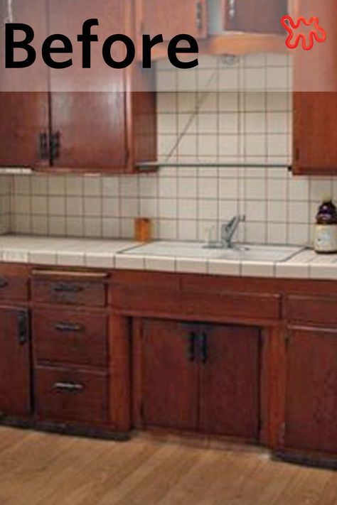 Check out how the two-toned, mid-century steel cabinets refreshed a kitchen that was “falling apart.” Two Toned Cabinets Kitchen, 1960s Kitchen Cabinets, 1960 Kitchen, Two Toned Cabinets, Two Toned Kitchen Cabinets, Cabinet Refresh, 1960s Kitchen, Steel Kitchen Cabinets, Two Tone Cabinets