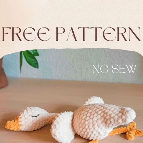 Crochet CroChey on Instagram: "🪿 FREE NO-SEW Snoozing Goose pattern! 🦩 🦆 Including MOD's for flamingo and mallard duck: which will you make first? We are so egg-cited to share this pattern with all of you! The idea for this pattern comes from @daria_handmade._ ,@crochet_crochey redesigned it to be no-sew and @cone.crochet translated the pattern English <> Polish (soon available!) ✉️Prefer PDF or E-pattern? Available on Etsy, Ravelry and Ribblr 😃 🧶Hope you enjoy making your own snoozing goos No Sew Duck Crochet, Crochet Silly Goose, Free Goose Crochet Pattern, No See Amigurumi Patterns, Free Crochet Duck Pattern Amigurumi, No See Amigurumi, Market Prep Crochet Patterns, Crochet Duck Snuggler Free Pattern, Crochet Mallard Duck Pattern Free