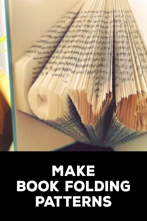 How to Make Book Folding Patterns Folding Books Patterns Free, Folding Book Pages Free Pattern, Free Book Folding Patterns Free Templates, Book Folding For Beginners, Folded Book Art Instructions, Bookfolding Art, Book Page Folding, Free Book Folding Patterns, Book Folding Patterns Free Templates