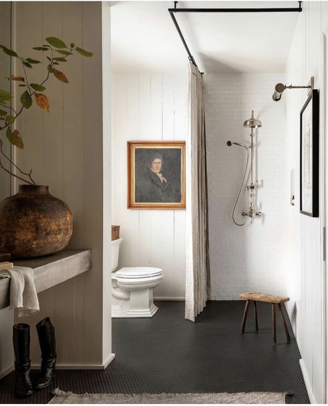 Sean Anderson, Dark Tile, Guest Bathrooms, Bespoke Interiors, Black Floor, Bathroom Inspo, Guest Bathroom, Bathroom Inspiration, Interior Design Services