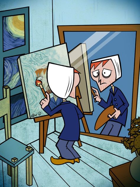 Van Gogh Clone High Icon, Van Gogh Clone High Fanart, Vincent Van Gogh Clone High, Jfk X Van Gogh Clone High, Van Gogh Clone High, Clone High Fanart, Clone High, Cute Vans, Book Artwork