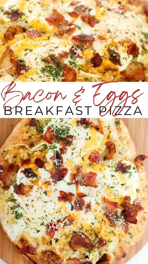 Host the Perfect Brunch with a Delicious Breakfast Pizza Bacon Egg Breakfast, Breakfast Pizza Recipe, Bacon Eggs Breakfast, Eggs Breakfast, Bacon And Eggs, Perfect Brunch, Pizza Recipes Homemade, Breakfast Pizza, Bacon Egg