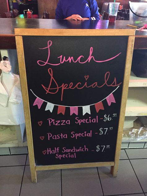 Restaurant Specials Board Ideas, Restaurant Specials Board, Pizza Chalkboard, Restaurant Board, Floral Cake Birthday, Chalkboard Restaurant, Specials Board, Brunch Sign, Menu Board Design