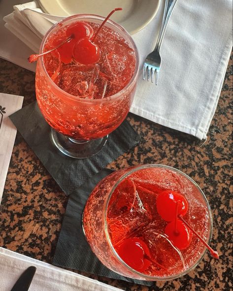 Sherly Temple Drink Aesthetic, Shirley Temple Aesthetic Drink, Shirly Temple Aesthetic, Shirley Temple Drink Aesthetic, Sherly Temple Drink, Shirley Temple Aesthetic, Cherry Temple, Cherry Aesthetics, California Rain