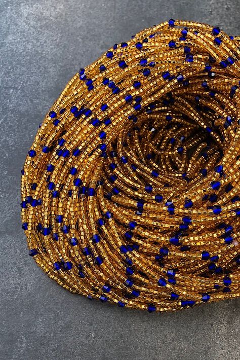 Waist beads have been worn for generations by Ghanaians to accentuate and mold a woman's physique. They are also used to monitor weight.  You will feel ultra feminine. Wear with bathing suit, crop top or under clothing.  This listing is for one (1) strand of beads. Each strand measures approximately 44 inches . You wil Cheap Blue Bohemian Waist Beads, Bead Store Shops, Suit Crop Top, Crystal Waist Beads, Body Jewelry Diy, Waist Beads African, Strap Mask, Waist Jewelry, Skin Lightening Cream