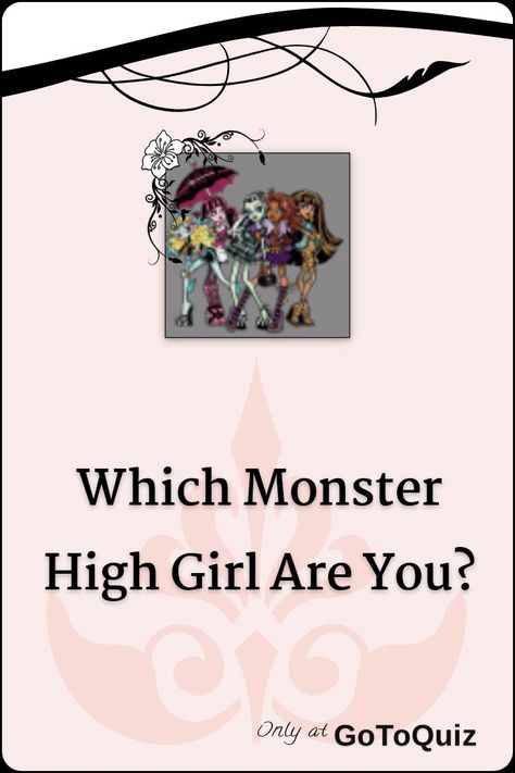 "Which Monster High Girl Are You?" My result: Draculaura