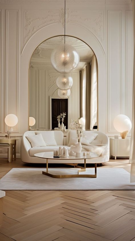 Parisian Interior Design Modern Parisian Interior, Parisian Style Interior, Parisian Interior Design, Art Deco Style Interior, Modern Parisian, Aesthetic Interior Design, Parisian Decor, Parisian Interior, Elegant Living Room Decor