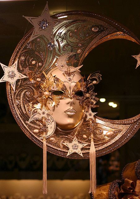 Carnivale mask, Venice by Alaskan Dude, via Flickr Carnivale Mask, Mask Venice, On The Moon, Stars And Moon, The Moon, Venice, Mask, Moon, Sculpture