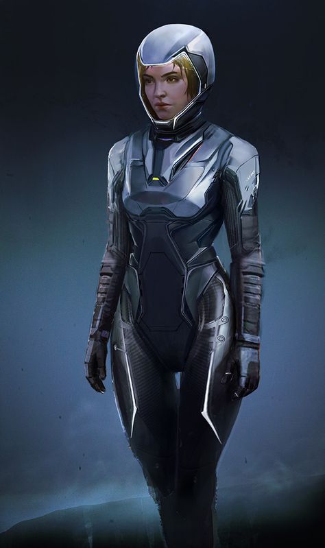 ch_9, Oleg_ Ovigon on ArtStation at https://www.artstation.com/artwork/nlWzX Futuristic Space Suit, Futuristic Suit, Space Armor, Sci Fi Armor, Sci Fi Clothing, Sci Fi Wallpaper, Sci Fi Girl, Futuristic Armour, Mech Suit