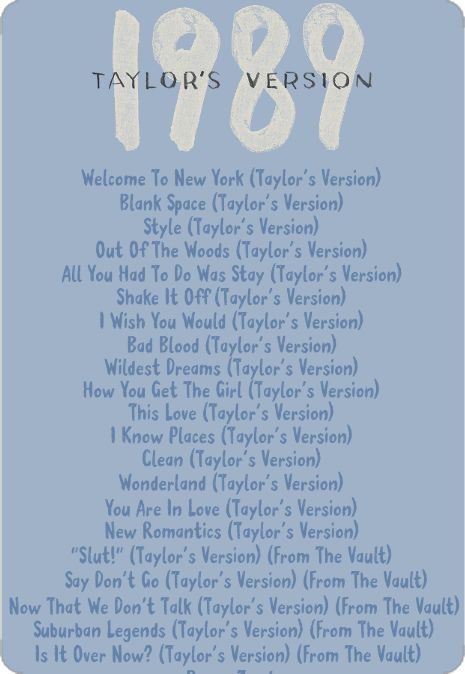 Taylor Swift Songs List, 1989 Taylor Swift Album, Blank Space Taylor, Mother Song, 1989 Tv, Taylor Swift Party, Taylor Swift Birthday, I Wish You Would, Taylor Swift Facts