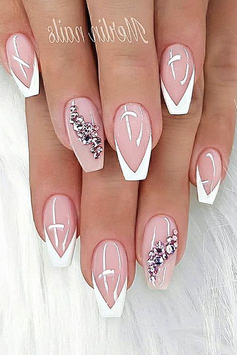 Pin this gorgeous wedding nail design into your beauty board.# NailInspo# BridalManicure# NailTrends Navy Blue And Pink Nails, Wedding Anniversary Nails, Wedding Colors Navy Blue, Wedding Colors Navy, Anniversary Nails, Bridal Manicure, Bridal Nails Designs, Bridal Nail Art, Manicure Inspiration