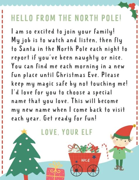 elf letter with boy elf Elf On Shelf Letter, Welcome Back Letter, Kindness Elves, Elf On The Shelf Arrival, Quiz Buzzfeed, Elf Names, Elf Letters, Letter Templates Free, Awesome Elf On The Shelf Ideas