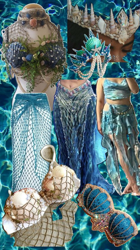 Siren Costume, Mermaid Halloween Costumes, Ariel Costumes, Mermaid Cosplay, Dark Mermaid, Themed Halloween Costumes, Mermaid Bra, Water Fairy, Mermaid Halloween