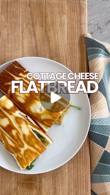 Healthy Flatbreads, Ashley Garcia, High Protein High Fiber, The Perfect Sandwich, Perfect Sandwich, Cheese Flatbread, Sandwich Wrap, Protein Bread, Cottage Cheese Recipes