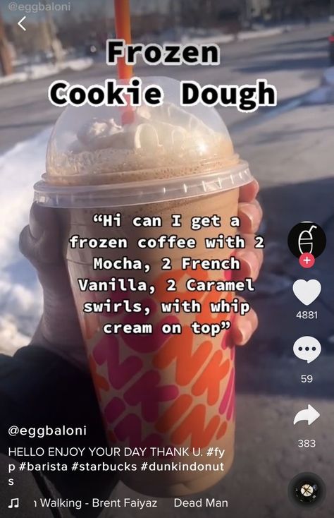 How To Order At Dunkin, Dunken Doughnuts Coffee, Good Dunkin Drinks To Order, Good Dunkin Orders, Dunkin Donuts Secret Menu Coffee, Yummy Dunkin Drinks, What To Order At Dunkin Donuts Coffee, Dunkin Doughnuts Iced Coffee, Frozen Coffee Dunkin