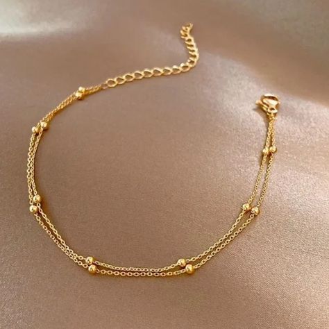 Delicate Gold Bracelet, Retro Contemporary, Gold Bracelet Simple, Diamond Band Engagement Ring, Silver Ankle Bracelet, Double Chain Necklace, Engagement Rings Diamond, Platinum Rose Gold, Gems Bracelet