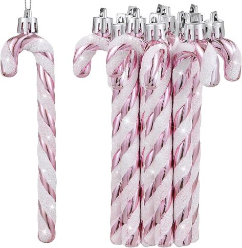 Candy Cane Tree, Pink Candy Cane, Cane Decorations, Candy Cane Decor, Cane Decor, Candy Cane Ornaments, Home Christmas Decorations, Pink Party Favors, Christmas Candy Canes