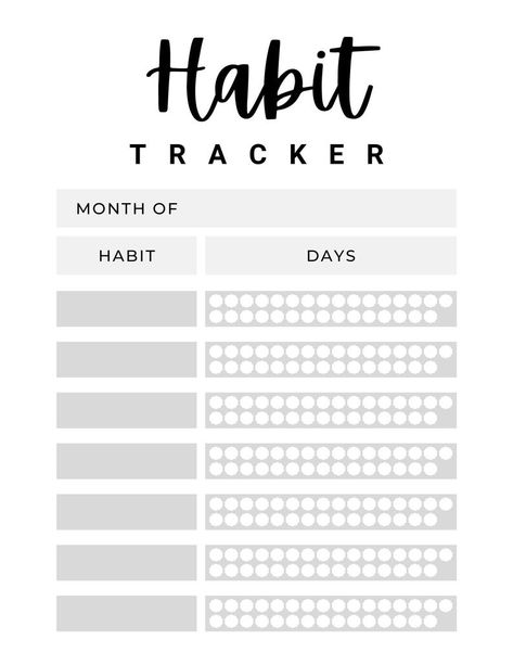 Myofunctional Therapy, Printable Habit Tracker, Habit Tracker Bullet Journal, Habit Tracker Printable, Habit Tracking, Digital Organization, Daily Planner Pages, Tracker Printable, Journal Template