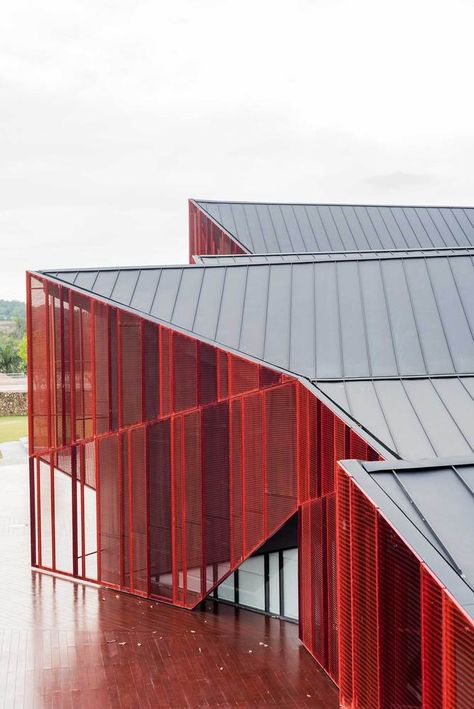 Gallery of Red Hill Gallery / MOA Architects + Formzero - 5 Red Architecture, Twins Photography, Metal Facade, Industrial Architecture, Architecture Ideas, Red Hill, Building Facade, Minimalist Architecture, Design Drawings