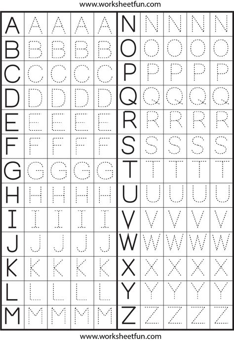 Alphabet Letter Tracing Worksheets Alphabet Writing Worksheets, Handwriting Worksheets For Kids, Alphabet Writing Practice, Printable Alphabet Worksheets, Abc Worksheets, Writing Practice Worksheets, Preschool Tracing, Letter Tracing Worksheets, Kids Worksheets Preschool