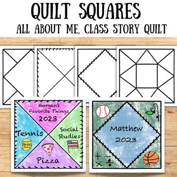 Class Quilt Project, Class Quilt, Class Community, Story Quilt, Quilt Squares, All About Me, Classroom Environment, All About Me!, Square Quilt