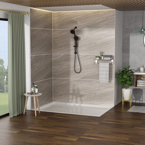 Pamper yourself from head to toe with this modern shower combination. Equipped with a hand-held shower holder with an adjustable Angle for adjusting the flow Angle, and a premium soft stainless steel hose for longer range and fluidity. Freestanding Tub Faucet, Adjustable Shower Head, Dual Shower Heads, Shower Seat, Shower Faucet Sets, Rainfall Shower Head, Tub Spout, Mesa Exterior, Black Shower