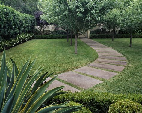 https://flic.kr/p/e4UXyN | Curved Path | dangargroup.com Paver Path, Front Path, Formal Garden Design, Walkways Paths, Formal Garden, Grasses Garden, Garden Plans, Formal Gardens, Garden Pathway