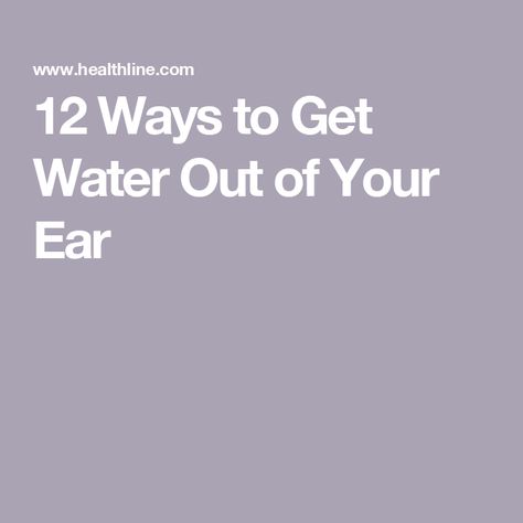 12 Ways to Get Water Out of Your Ear How To Get Fluid Out Of Ears, How To Get Water Out Of Your Ear, Water In Ear, Fluid In Ears, Middle Ear, Reflexology, Essential Oil Recipes, Oil Recipes, Home Remedies