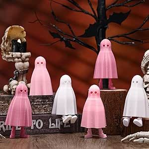 WinnerWhy 6 Pcs Halloween Ghost with Legs Decor Figurines Spooky Cute Halloween Decoration Scary Ghost Statue Retractable Display Decoration Ghost for Gift Collectible Home Tabletop(Pink, White) Gold Halloween, Cute Halloween Decorations, Scary Ghost, Scary Halloween Decorations, Spooky Cute, Decor Figurines, Halloween Ghost, Halloween Decoration, Halloween Ghosts