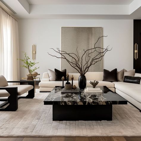 The living room's composition embodies the essence of luxury with meticulous attention to detail Modern Rustic Home Decor, Modern Rustic Home, Luxe Living Room, Minimalist Living Room Design, Neutral Living Room, Home Design Living Room, Decor Home Living Room, Living Room Decor Apartment, Living Room Inspo