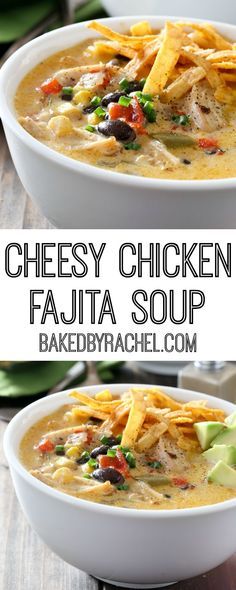 Slow Cooker Kip, Fajita Soup Recipe, Fajita Soup, Chicken Fajita Soup, Recipes Oven, Chicken Fajita, Oven Chicken, Thigh Recipes, Think Food