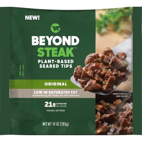 Beyond Meat is hoping its new product Beyond Steak will capture consumer interest and boost revenue. Beyond Steak, Vegan Steak, Protein In Beans, Steak Tips, Burger Meat, Plant Based Burgers, Organic Meat, Meat Steak, Meat Alternatives