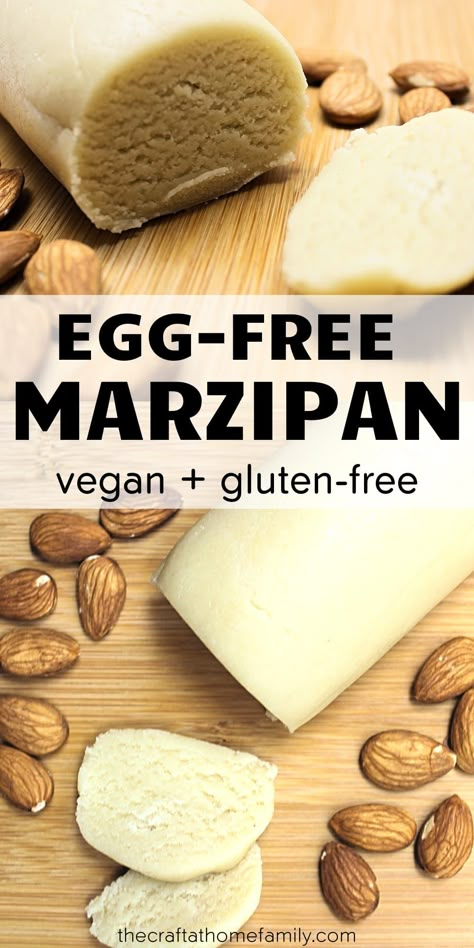 Making your own marzipan at home is way simpler than you think—and because this easy recipe calls for agave nectar rather than raw egg whites, it also happens to be vegan as well as gluten-free! Make the best homemade marzipan in minutes and for way cheaper than store-bought. Eat it plain, use it in recipes or gift it to loved ones for Christmas! Found out how to make this delicious homemade dessert with almond flour and no eggs, and use it to make cake and candies… or as a DIY holiday gift! Dessert With Almond Flour, Vegan Marzipan, Desserts Microwave, Homemade Marzipan Recipe, Marzipan Recipes, Almond Flour Desserts, Microwave Desserts, Almond Paste Recipes, Marzipan Recipe