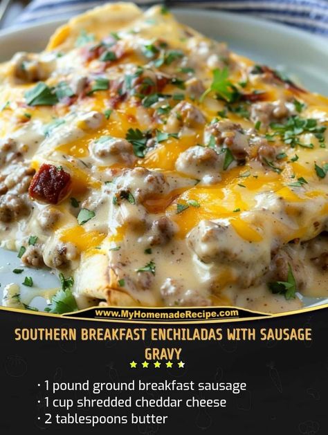 Ground Breakfast Sausage, Recipes Southern, Southern Breakfast, Breakfast Enchiladas, Best Breakfast Casserole, Martha Stewart Recipes, Breakfast Sausage, Sausage Gravy, Breakfast Recipes Casserole