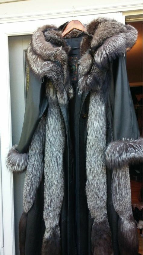 Leather Fur Coat, Fur Costume, Viking Clothing, Black Fox, Concept Clothing, Fur Clothing, Fantasy Costumes, Fantasy Dress, Fantasy Clothing