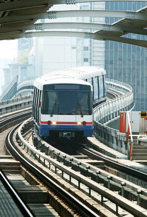 Bangkok Skytrain (BTS) Bts Thailand, Bangkok Skyline, Sky Bar Bangkok, Bangkok Street, Bangkok Attractions, Bangkok Skytrain, Thailand Travel Destinations, Bangkok City, Bangkok Travel