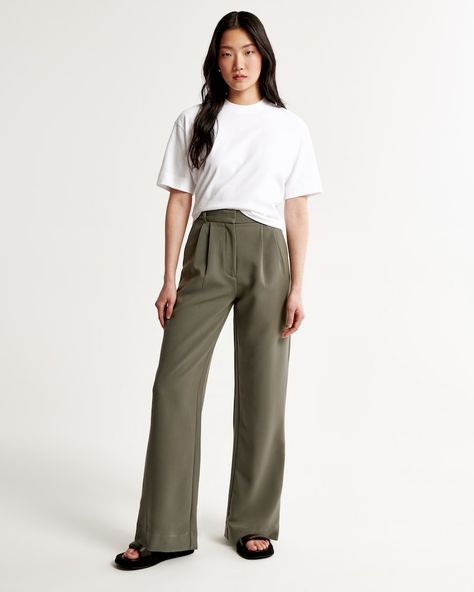 Abercrombie And Fitch Outfits, Sloane Tailored Pant, Tailored Pants Women, Abercrombie And Fitch Outfit, Outfit Inspiration Women, Skort Dress, Look Expensive, Skirt Trends, Women's Bottoms