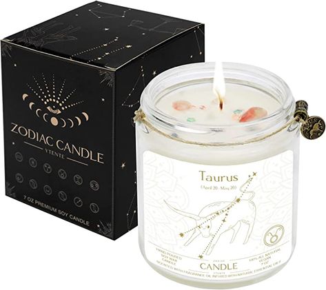 Capricorn Taurus, Calming Candles, Candles Birthday, Aquarius Gifts, Best Friends Gifts, Zodiac Candles, Zodiac Candle, Spiritual Candles, Stone Candles