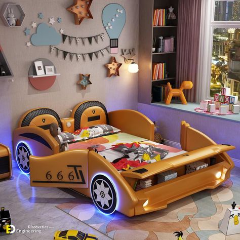 37+ Cool Car Bed Ideas For Your Children's Room | Engineering Discoveries Mc Queen Cars, Toddler Car Bed, Race Car Bed, Toddler Car, Cool Car, Car Bed, Kid Friendly Travel Destinations, Kid Friendly Trips, Valentine Photography