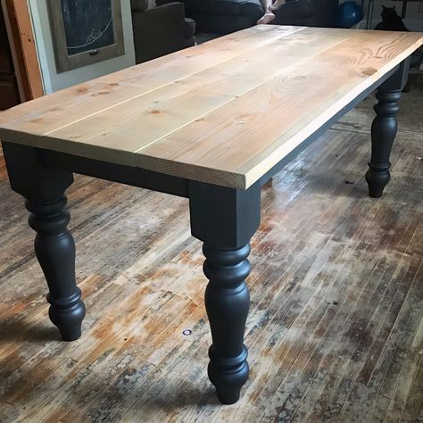 Dixie Belle Coffee Bean base and mixtured stain top Counsel Tables, Dining Table Restoration, Custom Industrial Furniture, Painted Kitchen Tables, Distressed Furniture Painting, Farmhouse Style Furniture, Farmhouse Dining Room Table, Pine Dining Table, Bedroom Furniture Makeover