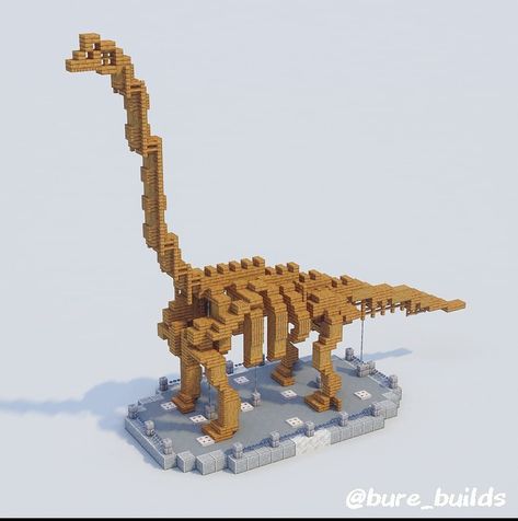 Minecraft Crocodile Build, Minecraft Gargoyle Statue, Jurassic Park Minecraft Build, Minecraft Dinosaur Enclosure, Minecraft Dinosaur Skeleton, Minecraft Fossil Builds, Minecraft Mini Statues, Frog Statue Minecraft, Minecraft Copper Statue