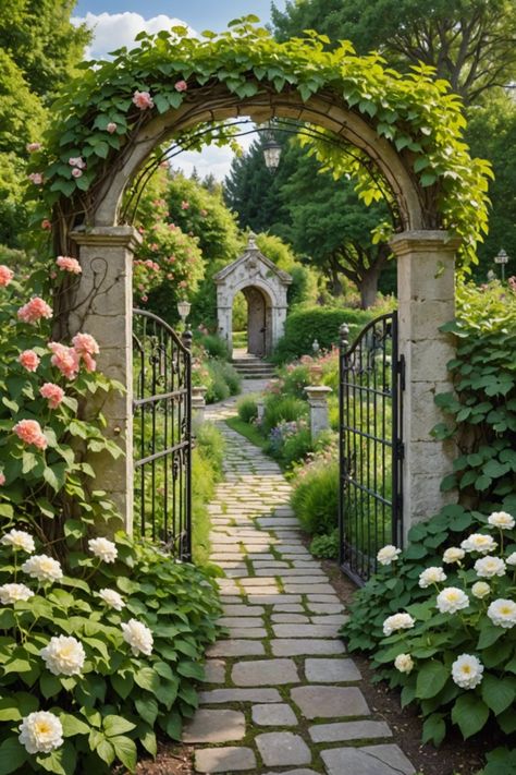 English Cottage Fence, Cottage Backyard Ideas, English Garden Landscaping, Hamptons Fence, Backyard Corner, Old English Garden, English Landscape Garden, English Garden Style, Cottage Backyard