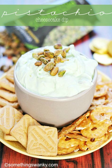 Pistachio Cheesecake Dip Pistachio Cheesecake Dip, Recipes Using Cream Cheese, Cheesecake Dip Recipe, Pistachio Cheesecake, Cheesecake Dip, Sweet Dips, Snack Dip, Dessert Dips, Cream Cheese Recipes