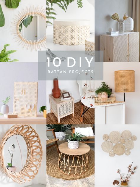 10 DIY Rattan Projects To Try | The Lovely Drawer Rattan Diy, Diy Rattan, Koti Diy, Diy Boho Decor, Diy Projektit, Diy Drawers, Dekor Diy, Seni Dan Kraf, Deco Boheme