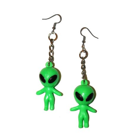 Aliens Guy, Vintage Alien, Alien Earrings, Green Alien, Alien Invasion, Png Aesthetic, Beaded Jewelry Designs, Lost In Space, Crystal Stars