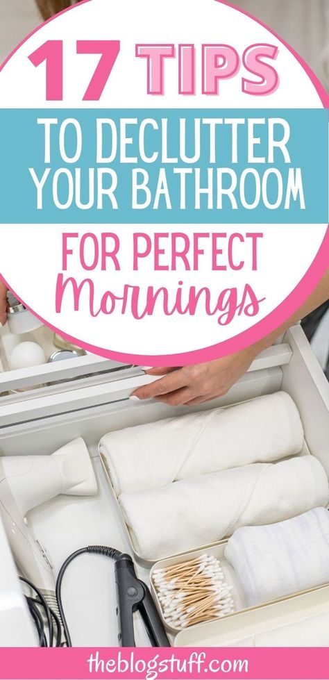 17 tips tp declutter your bathroom for perfect mornings How To Organize Bathroom Cabinets, Bathroom Freshener, Bathroom Sink Organization, Bathroom Ventilation, Bathroom Cabinet Organization, Make A List, Towel Organization, How To Declutter, Bathroom Smells