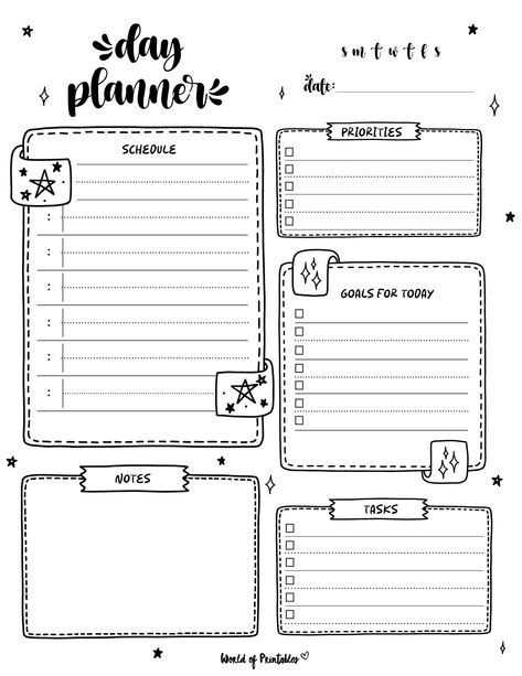 Good Notes Daily Planner, School To Do List Printable, School To Do List, Free Printable Daily Planner, Daily Planner Templates, Planner Design Ideas, Daily Planner Notepad, Daily Planner Printables Free, Daily Routine Planner