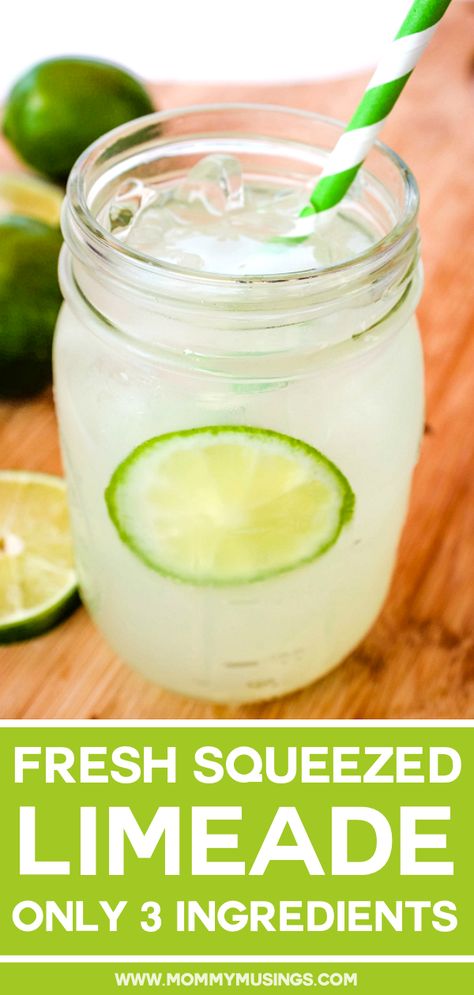 Lime Juice Recipes, Limeade Margarita, Limeade Drinks, Limeade Recipe, Lime Drinks, Alcoholic Punch, Kids Punch, Summer Eats, Lime Recipes