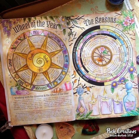 Amy Cesari, The Wheel Of The Year, Witch Spirituality, Grimoire Book, Wheel Of The Year, Book Of Shadow, Witchcraft Spell Books, Witchy Crafts, Witch Spell Book